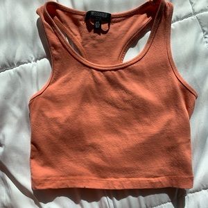Cropped Racer Back Tank Top